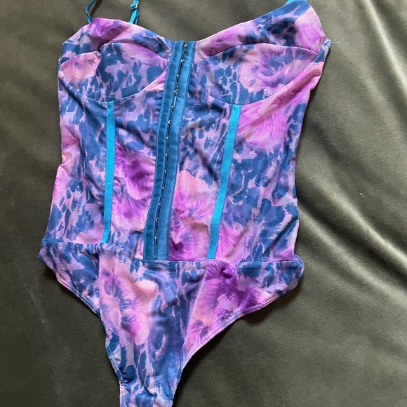 Free People Multicolor Floral Mesh Bodysuit - Picture 2 of 8